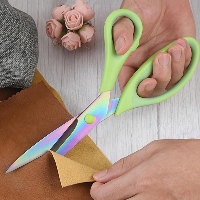 3PCS Colorful Titanium Office Tailor Scissors Colorful Titanium Plated Hand Cutting Household Sewing Scissor Set