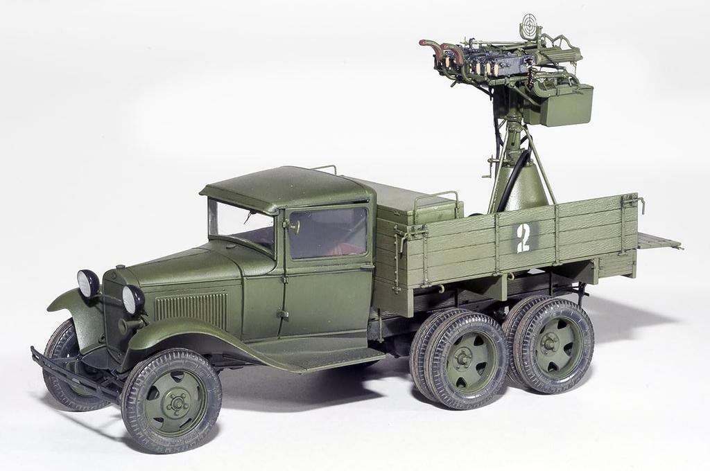 WWII Soviet Maxim with quadruple guns GAZ-AAA anti-aircraft