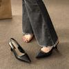 Retro bag head sandals spring and summer new temperament pointed head single shoes women's professional work single shoes