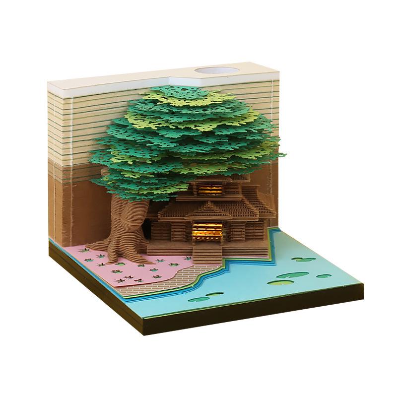 3D Stereoscopic Sticky Note Sculpture 2026 Calendar: Creative Tear-off Convenience Pad and Desktop Ornament