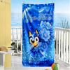Bluey Personalized Name Beach Towel Super Soft Microfiber Quickdry Fabric Ideal for Travel Outdoor Swim Pool Yoga Surf Camping Hiking Gym Gift Holiday