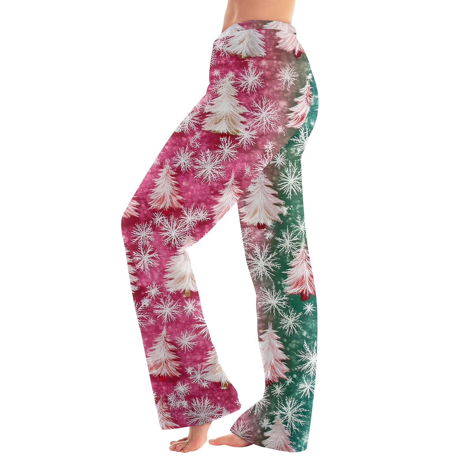 

Женская повседневная мода Женские спортивные домашние рождественские пижамные брюки Длинные брюки L