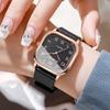 Women Square Watches Casual Silicone Strap Quartz Watch for Girls Clock