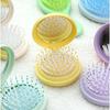 Candy Color Folding Travel Hair Comb with Mirror - For Children and Students