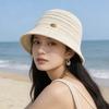 Shade fisherman hat women's summer new knitted straw hat seaside sun protection straw hat