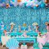 Fashion Decoration Balloon Rain Curtain Teal Blue Tinsel Backdrop  Wedding Anniversary Grant Event