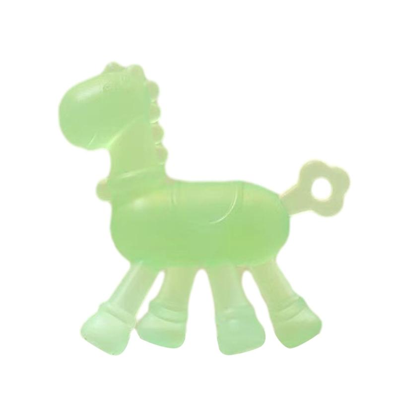 

Newborn Molar Chewing Toy Horse Shape Baby Soothing Teether for Kid Toddler Infant Newborn Teething Toy світло-зелений колір