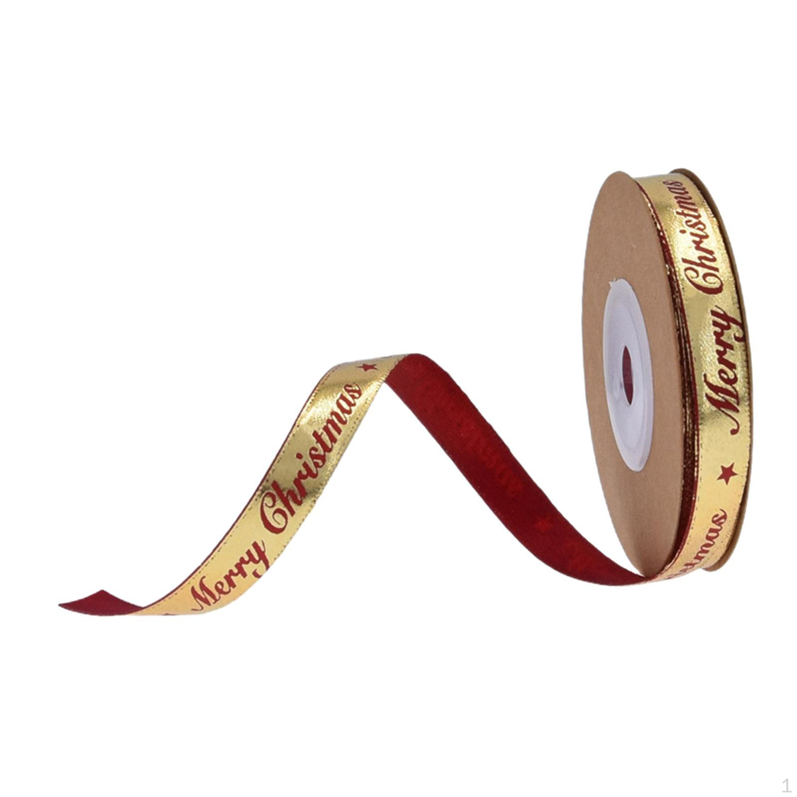 Christmas Ribbon Patterned Wrapping Ribbon, Decorative Accessory, DIY Style A