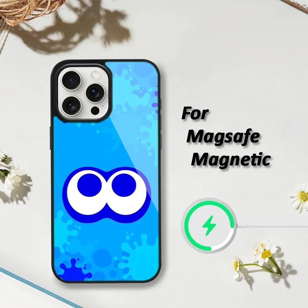 Game S-Splatoon Phone Case For iPhone 16,15,14,13,12,11,Plus,Pro,Max,Mini Magsafe Magnetic Wireless Charging iPhone14pro