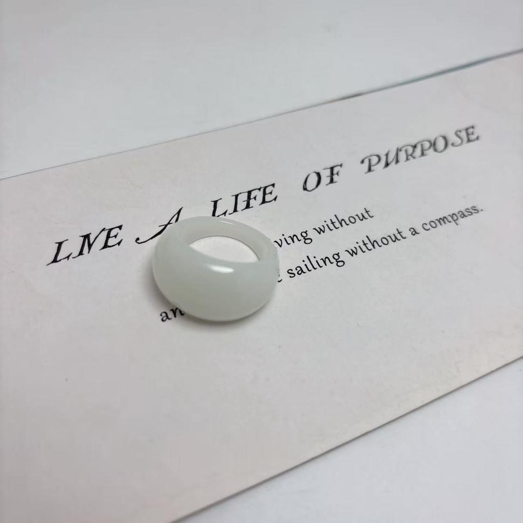 Glossy Transparent Resin Rings Set For Women Mix Color Simple Personality Jewelry Party Gifts