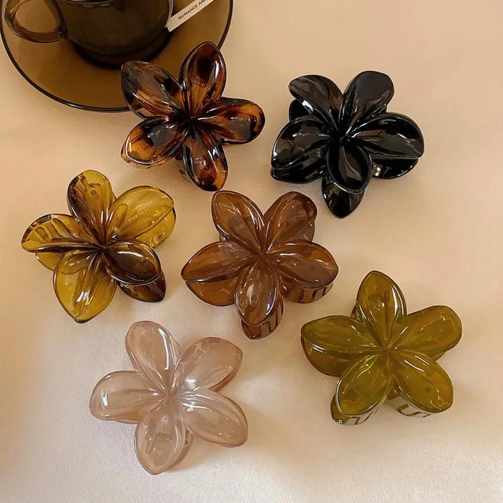Flower Hair Claw Clips Non Slip Hair Jaw Clamp for Women Girls Fashion Hair Accessories Bath Barrette Clip