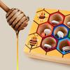 Wooden Early Education Beehive Game Color Sorting Clamp Bee To Hive Toy  Color Cognition