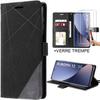Case + 2 Tempered Glasses for Xiaomi 12 - 12X, Black Leather Effect Case with Magnetic Closure