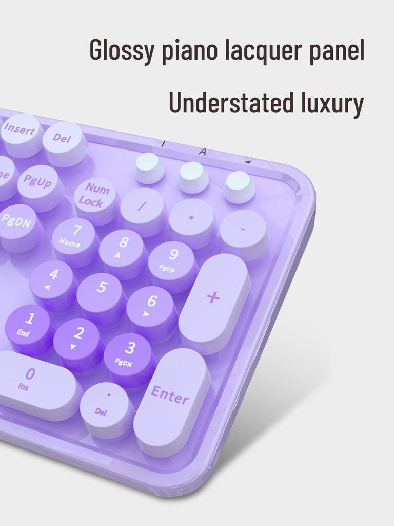Mao Tian Shou Retro Wired USB Keyboard with Round Keys for Men & Women – Ideal for Desktop, Laptop, Office Use, Mechanical Feel