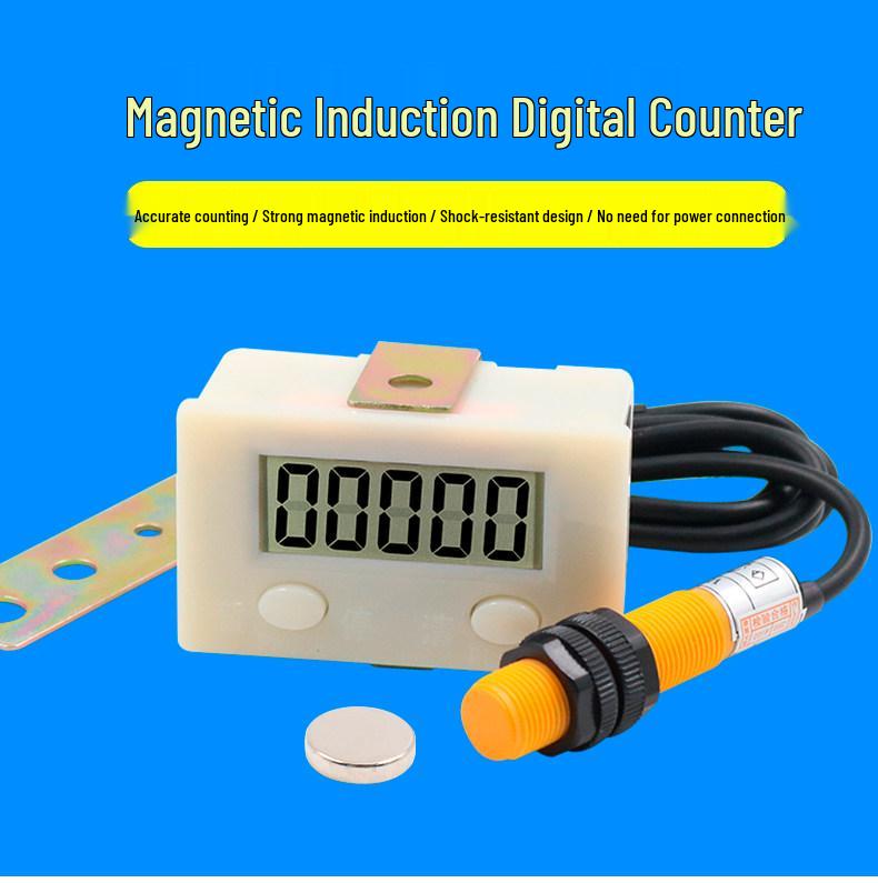 5-Digit Digital Display Magnetic Induction Punch Counter