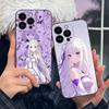 ReZero Emilia Waifu Mobile Phone Case for iPhone 17 16 15 14 13 12 11 X XR XS 8 7 Air Pro Max Plus Mini Colorful Cover Luxury