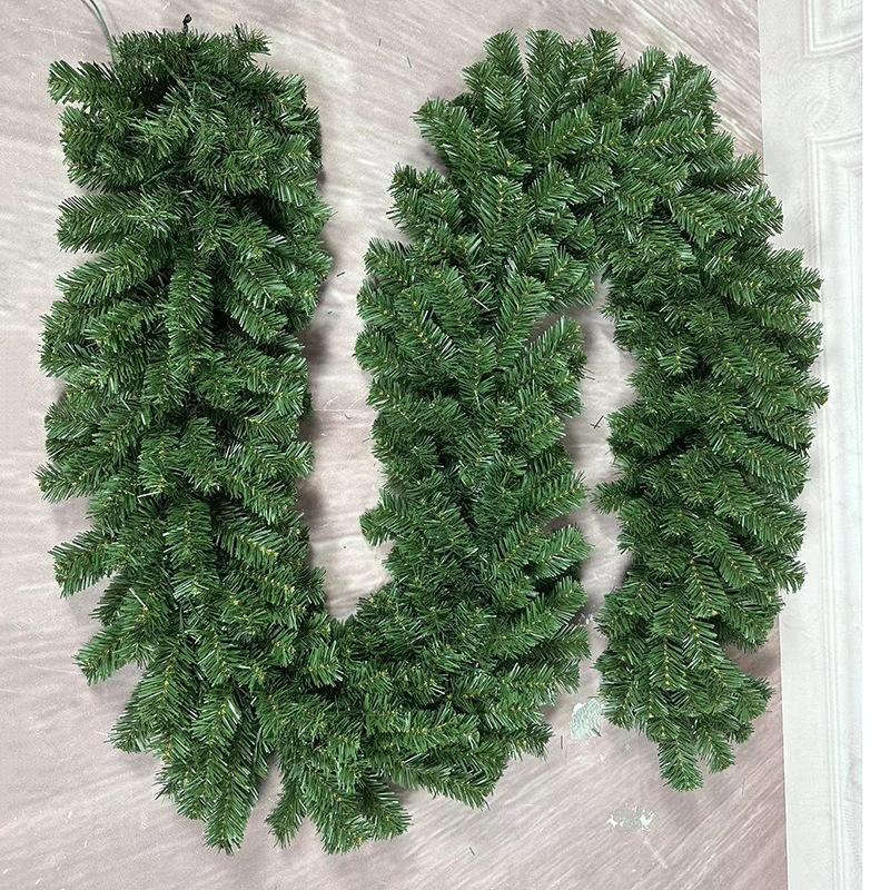 2.7m Christmas Wreath Rattan Garland Artificial Green Pine Hanging Decoration Xmas Tree Home Party Door Fireplace Stair Decor