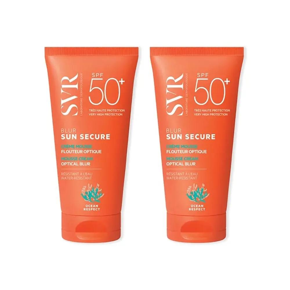 SVR Sun Secure Blur Fragrance-Free SPF50+ Mousse Sunscreen Cream 50ml x 2