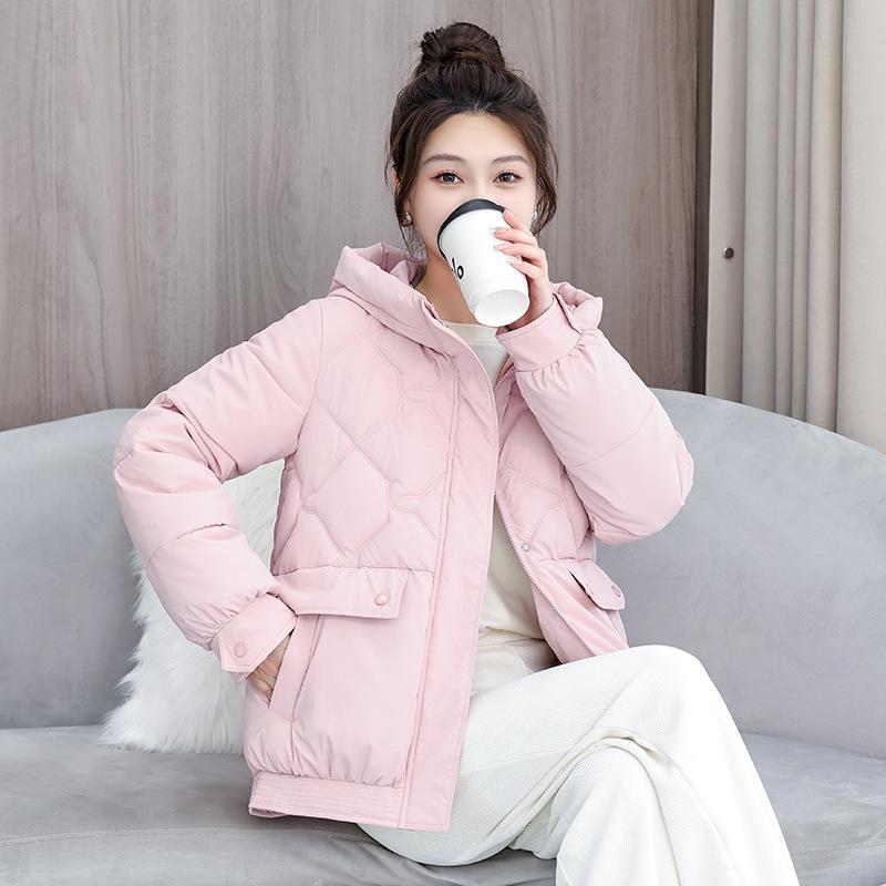 Loose Thermal Cotton-padded Clothes Women's Winter Versatile Casual Hooded Cotton Clothes Fashion Coat