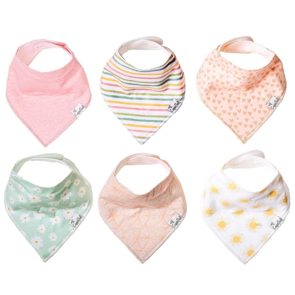 Zestaw 6 stylowych bandan Copper Pearl Water Quick Stylish Bib Bandana Sunny [Copper Pearl] Bib, Absorbent, Suszenie, Zestaw, Bib,