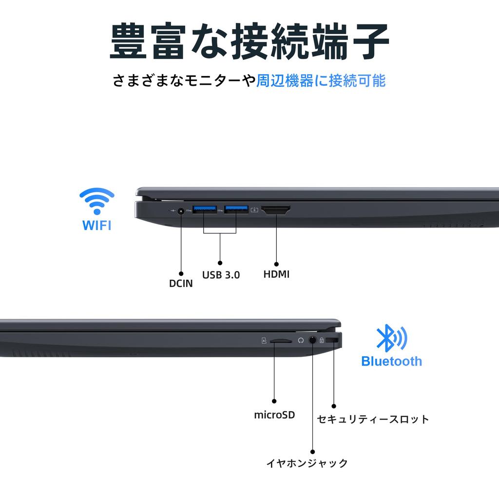 WEY Laptop with 8GB 256GB Windows 11 Office Lightweight and Slim Intel N4000 FHD IPS LCD Viewing Japanese Keyboard with Numeric Ideal for and Zoom