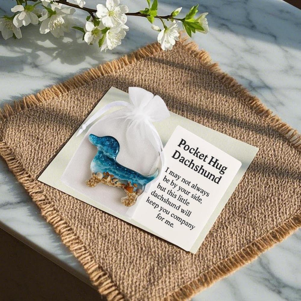 Positive Card Pocket Hug Gifts Miniature Figurine Inspirational Card  for Thoughtful Gift