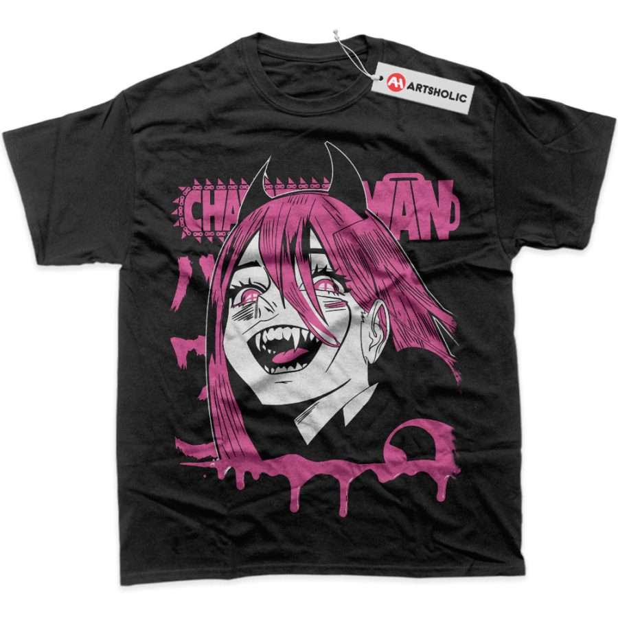 Chainsaw Men Devil Power Makima Graphic Print Tshirts Japan Anime Manga Peripherals Tee Men Women Loose Cotton Oversized Tops