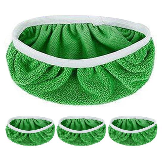 Yousheng Lot de 4 housses de balai pour petites et grandes planches, garniture élastique, nettoyage en profondeur, tampons de balai lavables et réutilisables pour Swiffer