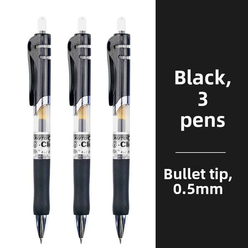 Morning Light K35 Black Inkball Ballpoint Pen Student Exam Signature Water-Based Neutral Pen Click Type Writing Instrument