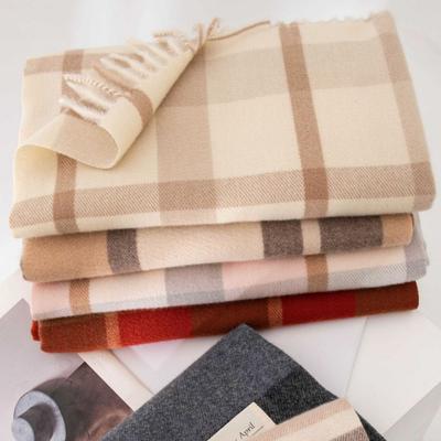 Scarf and Shawl High End Versatile and Thickened Autumn and Winter New Plaid Warm Scarf for Men and Women Comfortable and Soft