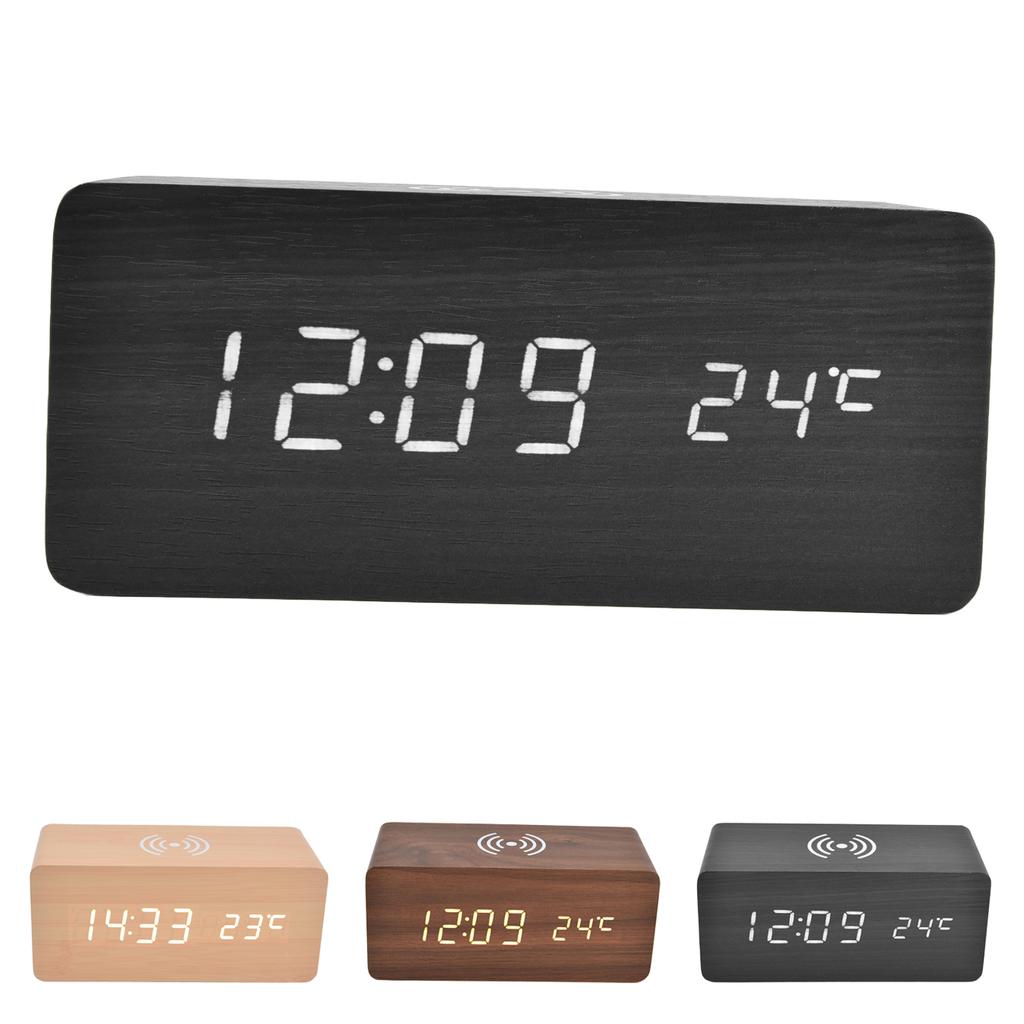 Digital Alarm Clock Safe Stable Brightness Automatic Switching Automatic Temperature Detection Alarm Clock for for Home