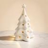 Handmade Christmas Craft 3D Printed Tree Lampshade with Hollow Star Design, Figurine, Creative Light Shade Desktop Ornament for Home Holiday