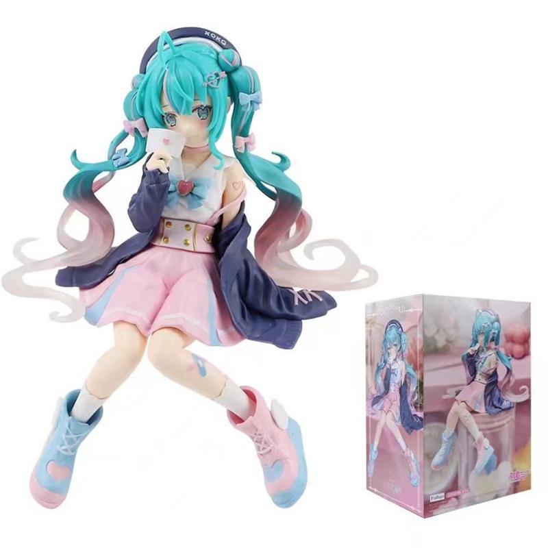 New Anime Hatsune Miku Action Figure Miku Kawaii Collection Model Pink Sakura Kawaiii Doll Collectible Model Toys Cake Decor