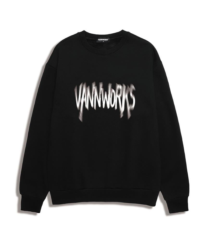 VANNWORKS Vague Logo Oversized Sweatshirt (Vls0022) Black