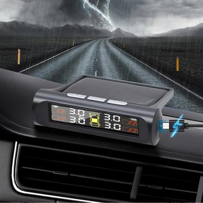 TPMS Solar-Reifendrucksensor Auto-Reifendrucküberwachungssystem mit 4 internen/externen Sensoren TMPS