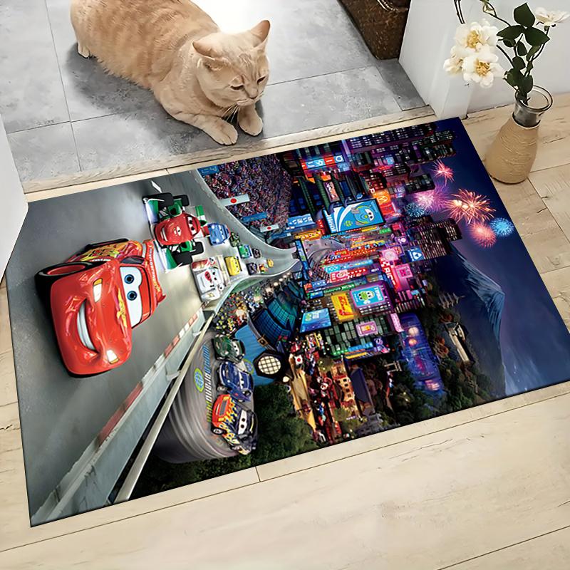 Cars Movie Poster Carpet Rug Soft Washable Antislip Home Living Room Sofa Mats Personalized Christmas Rug