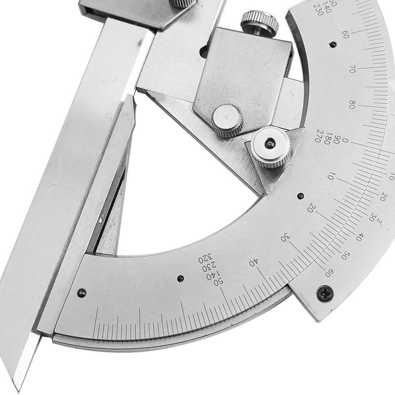 0-320 Degree Precision Bevel Protractor Angle Finder Stainless Steel Vernier Scale For Woodworking Metalworking Machining