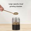 Button Touch Electric Spices Grinder for Salt & Pepper, Clear Chamber Rechargeable Pepper Mill for Desktop Seasoning and Kitchen Preps