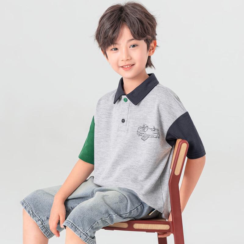 

Повседневная мальчиковая рубашка-поло с принтом 120