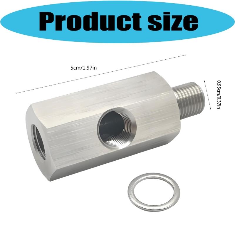 High Flow Oil Pressure Adapter Double M10X1.0 Inlets & 1/8 NPT Outlet Leak Proof Oil Link Tool for Enhances Oil Systems