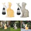 Cat Solar Light Gifts Crafts Modern with Solar Lantern Cat Outdoor Statue Cat Figurine for Garden Patio Yard Housewarming Gifts
