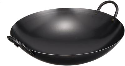Endo Shoji TKG Wok s oběma rukama 45 cm Hloubka 127 mm 2050 g Žehlička Tlučená a trvanlivá Standardní čínské jídlo Lze použít ke smažení najednou nad vysokou