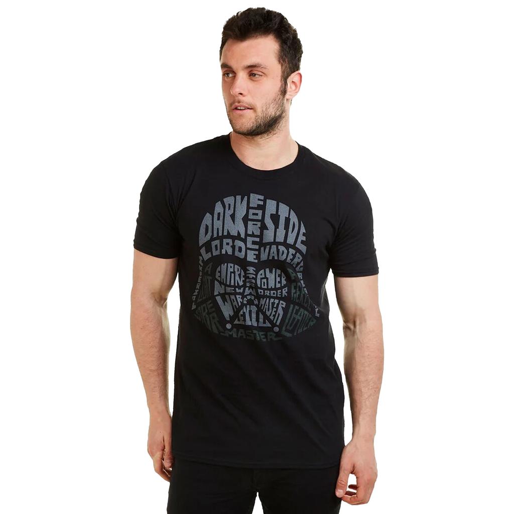 Star Wars Mens Darth Vader Text T-Shirt