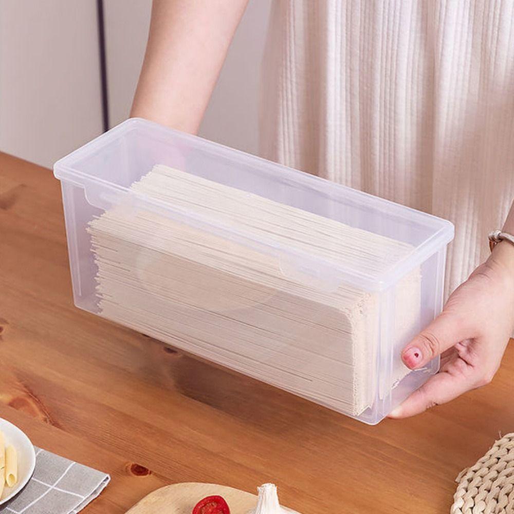 1560 ml Pudełko na makaron z zamknięciem i klapką Pojemnik na makaron Spaghetti Pudełko do przechowywania makaronu Lodówka