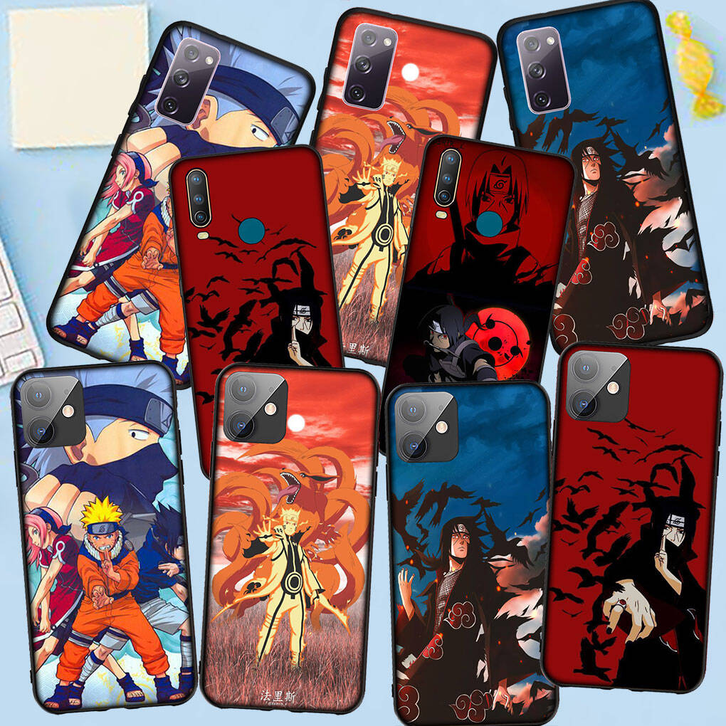 Handyhülle für iPhone 17 15 16 Plus Redmi Note 14 12 11 13 Pro Max Huawei P30 P20 Lite OPPO A60 A40 A80 A18 Akatsuki Comics Itachi Sasuke Naruto Hülle