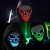 Horror Luninous LED Skull Head Masks Halloween Party Costume Light Up Skeleton Face Mask Trick or Treat Cosplay Props
