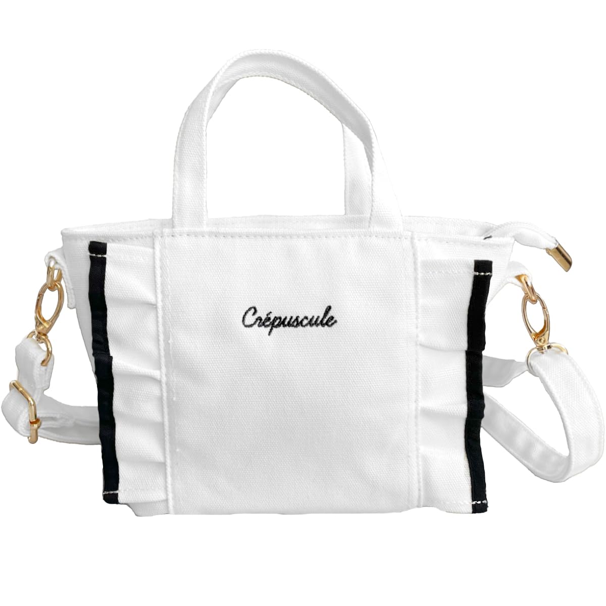 

Shoulder tote going mini bag [Gisele] bag, bag, small, crossbody, lightweight, canvas, mini, handbag, bag, frills, women s, cute, stylish, casual, білий