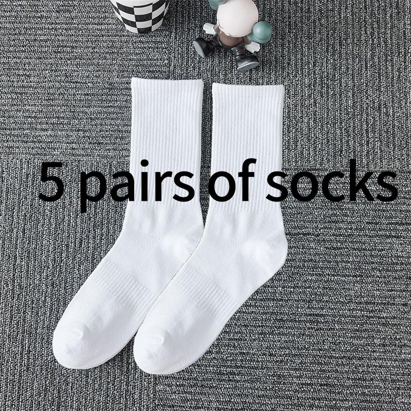 Weiße gerippte lange Socken -MTNC Bequeme und atmungsaktive Freizeitkleidung