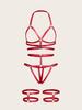 Women's Lace-up Wireless Bra Set - 4 Pieces, Sexy & Stylish