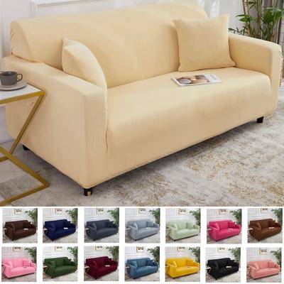 Stretch Solid Sofa Slipcover Elastic Sofa Covers for Living Room Funda Sofa Adjustable L Shape Couch Cover Home 1/2/3/4-seater